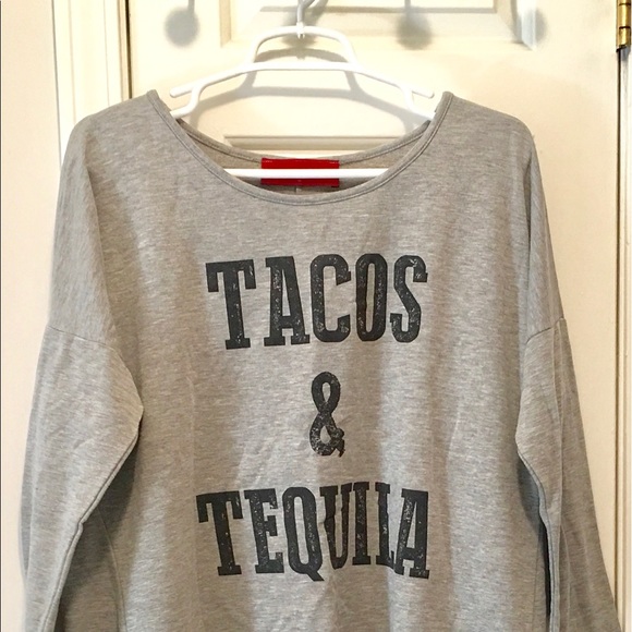 Asymmetrical TACOS & TEQUILA sweatshirt 🌮🌮🌮 - Picture 2 of 6